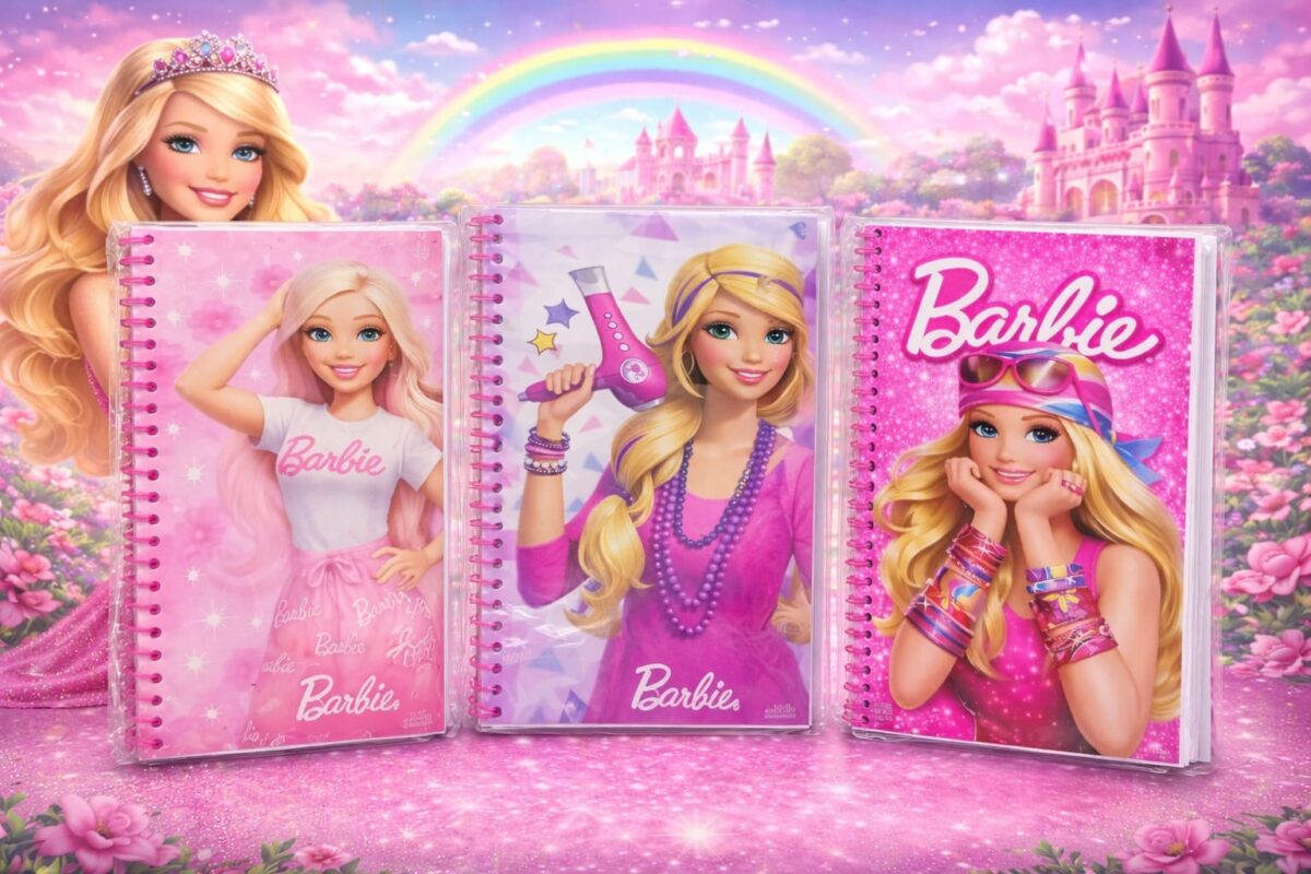 Cute character kids diary with colorful cartoon cover for children journaling